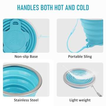 Collapsible Travel Cup Set | JBER Silicone Folding Drinkware
