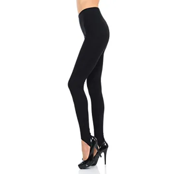 JJJ Women's Cotton Spandex Stirrup Leggings for Comfort
