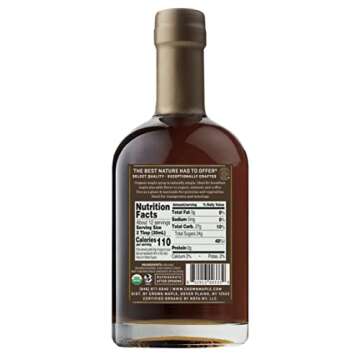 Crown Maple Bourbon Barrel Aged Organic Maple Syrup, 12.7 Fl Oz, Pancakes, Flavor Cocktails, Marinad...