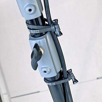 BongoTies ALL-BLACK "Obsidian" Bongo Ties - 10 Pack "Style-D" ~ Professional cable ties made of natural rubber and bamboo ~ HANDY TIES FOR CABLES AND OTHER UNRULY ITEMS