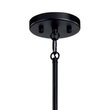 Kichler 6 Light Chandelier - Modern Black Design