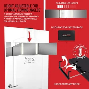 Self-Cut System Travel Mirror for Easy Haircuts