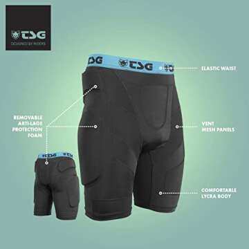 TSG Crash Pant A Protective Shorts for Snowboard and Ski