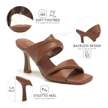 SelenePair Open Toe Heeled Sandals for Stylish Comfort