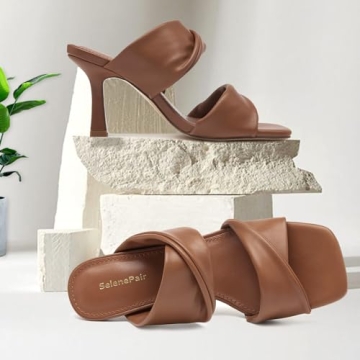SelenePair Open Toe Heeled Sandals for Stylish Comfort