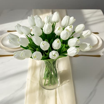 Nubry 30pcs Artificial Tulip Flowers for Home Decor