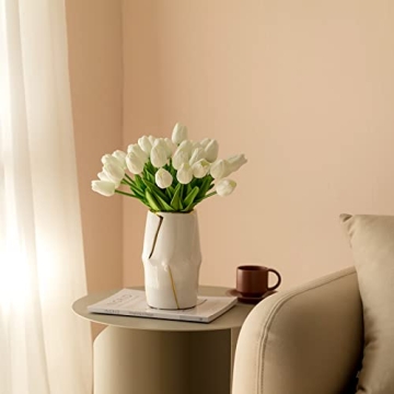 Nubry 30pcs Artificial Tulip Flowers for Home Decor