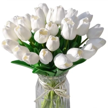 Nubry 30pcs Artificial Tulip Flowers for Home Decor