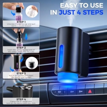 Smart Car Air Freshener Diffuser with 10 Scents for Cars