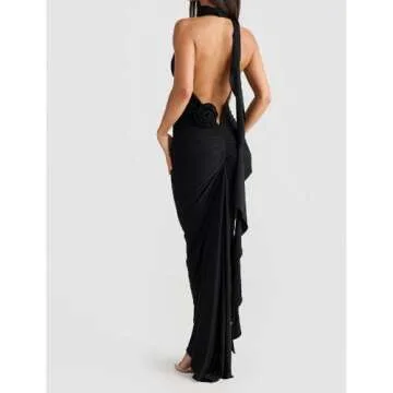 Stylish Halter Neck Backless Dress for All Occasions