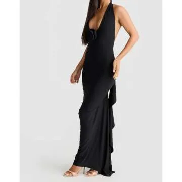 Stylish Halter Neck Backless Dress for All Occasions