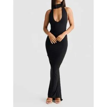 Stylish Halter Neck Backless Dress for All Occasions