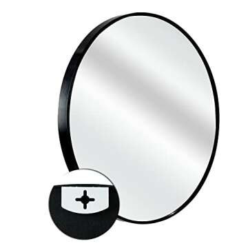 SDKOA 16" Round Circle Mirror - Stylish and Durable Bathroom Wall Decor