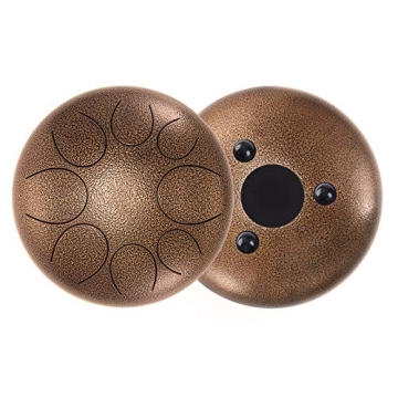 Asmuse Steel Tongue Drum 10 Inch Percussion Instrument