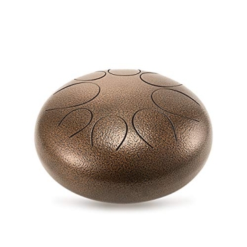 Asmuse Steel Tongue Drum 10 Inch Percussion Instrument