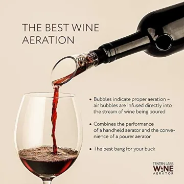 TenTen Labs Wine Aerator Pourer Set - Ultimate Wine Accessory