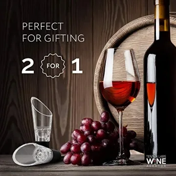TenTen Labs Wine Aerator Pourer Set - Ultimate Wine Accessory
