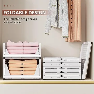4 Pack Stackable Folding Storage Organizers for Every Space