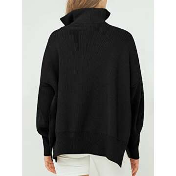 ANRABESS Women's Oversized Quarter Zip Sweater for Fall