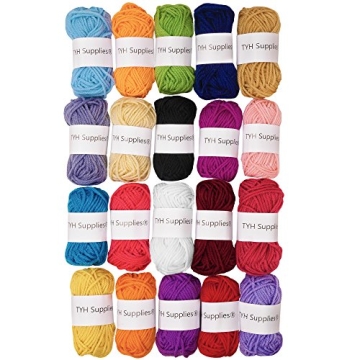 20 Acrylic Yarn Pack Soft Beginner Craft Yarn Set