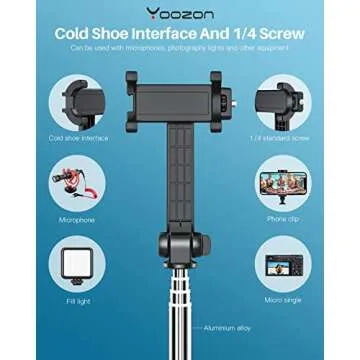 Yoozon Selfie Stick Tripod with Bluetooth Remote and Flexibility