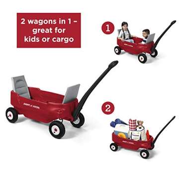 Radio Flyer All-Terrain Pathfinder Wagon For Kids and Storage, Red Wagon