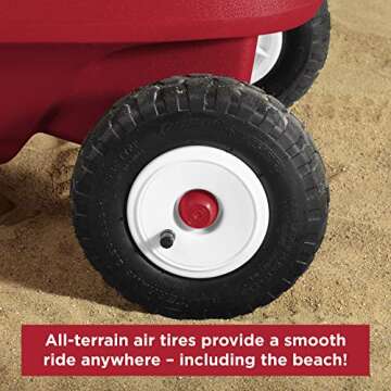 Radio Flyer All-Terrain Pathfinder Wagon For Kids and Storage, Red Wagon