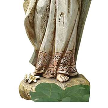 Blessed Virgin Mary Mother Madonna Lilies Garden Statue