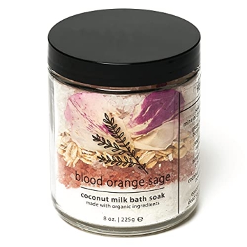 Hemlock Park Blood Orange Sage Coconut Milk Bath Soak - Spa Indulgence in a Jar