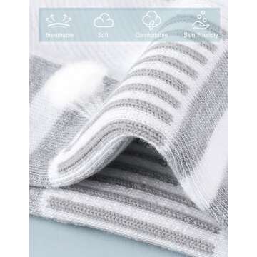 Airacker Athletic Socks Sport Running Calf Socks Performance Cushioned Breathable Crew Socks for Men...