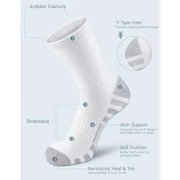 Airacker Performance Athletic Crew Socks for Men Women