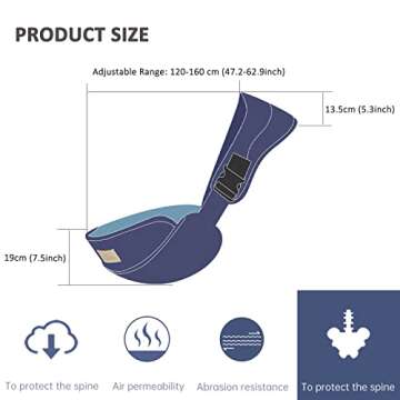 Portable Toddler Carrier, Adjustable Child Sling, Ergonomic One Shoulder Labor-Saving Polyester Half Wrapped Toddler Sling with Anti-Slip Particles, for Toddler, Children 6-36 Months