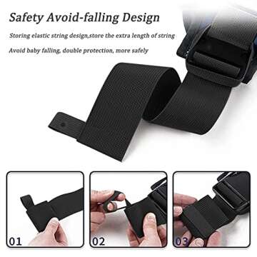 Portable Toddler Carrier, Adjustable Child Sling, Ergonomic One Shoulder Labor-Saving Polyester Half Wrapped Toddler Sling with Anti-Slip Particles, for Toddler, Children 6-36 Months