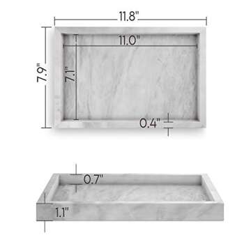 Elegant White Marble Tray for Signature Home Decor
