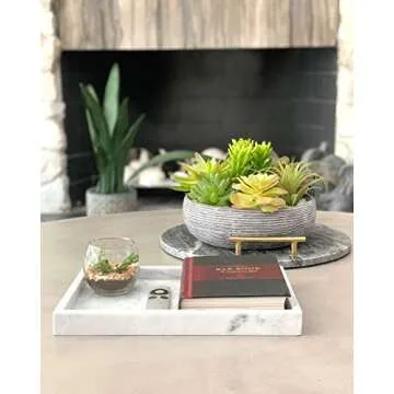 Elegant White Marble Tray for Signature Home Decor