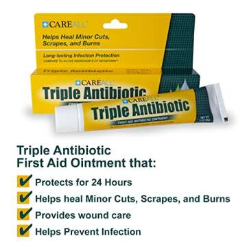 CareAll Triple Antibiotic Ointment 1.0 oz (3 Pack), First Aid Ointment for Minor Cuts, Scrapes, and Burns to Help Prevent Infection, Compare to The Active Ingredients of Leading Brands