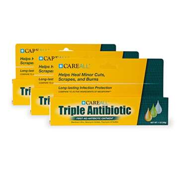 CareAll Triple Antibiotic Ointment 1.0 oz (3 Pack), First Aid Ointment for Minor Cuts, Scrapes, and Burns to Help Prevent Infection, Compare to The Active Ingredients of Leading Brands