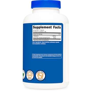 Nutricost L-Glutamine 800mg, 180 Capsules - Gluten Free, Non-GMO