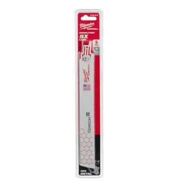 Durable 9" L Reciprocating Saw Blades, 5 Pack for Versatile Cutting