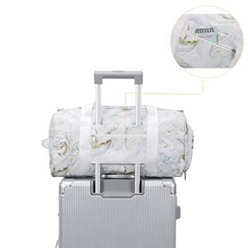 KARRESLY Sports Gym Bag for Women or Men Travel Duffel Bag with Wet Pocket and Shoes Compartment for Training Swim Yoga