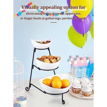 Yedio 3 Tier Serving Bowls Stand for Elegant Food Displays
