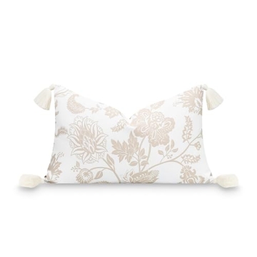 Hofdeco Premium Fall Coastal Patio Indoor Outdoor Lumbar Pillow Cover Only, 12"x20" Water Repellent ...