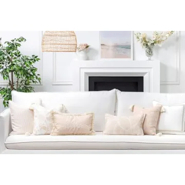 Hofdeco Premium Coastal Lumbar Pillow Cover for Indoors & Outdoors