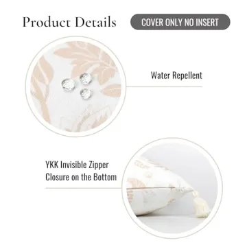 Hofdeco Premium Coastal Lumbar Pillow Cover for Indoors & Outdoors