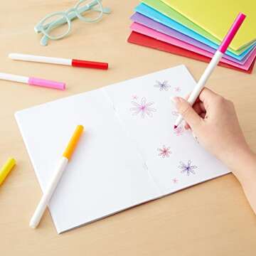 Paper Junkie 24 Pack Unlined Notebooks for Students, Blank Books for Kids to Write Stories and Draw, A5 Sketchbooks (5.5 x 8.5 In)