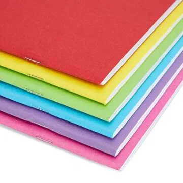 Paper Junkie 24 Pack Unlined Notebooks for Students, Blank Books for Kids to Write Stories and Draw, A5 Sketchbooks (5.5 x 8.5 In)