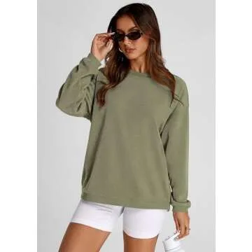 PRETTYGARDEN Women's Oversized Ribbed Corduroy Sweatshirt