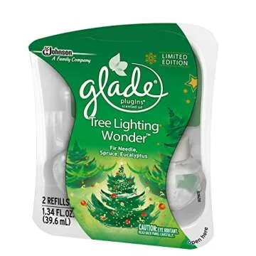 Glade PlugIns Scented Oil Air Freshener Refill - Tree Lighting Wonder, 2 Pack