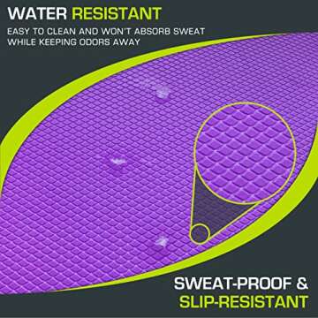 ProsourceFit Exercise Balance Pad – Large Cushioned Non-Slip Foam Mat & Knee Pad for Fitness, Stability Training, Physical Therapy, Yoga 15"x19"