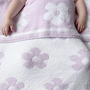 Living Textiles Chenille Baby Blanket - Ultra Soft and Thick
